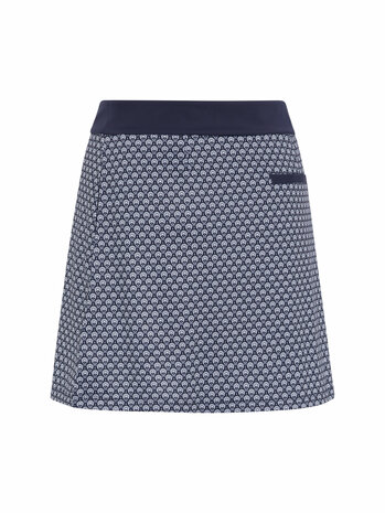 Callaway Scarf Geo Asymmetrical Skort Navy Wit