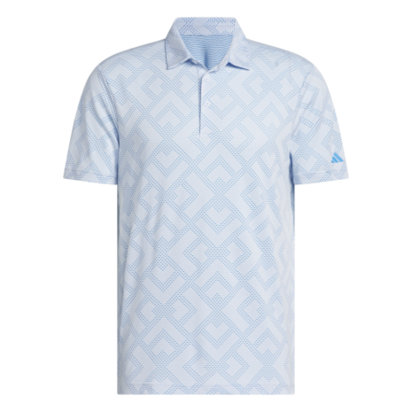 Adidas Ultimate CLSN Jacquard Heren Golfpolo Lichtblauw Blauw