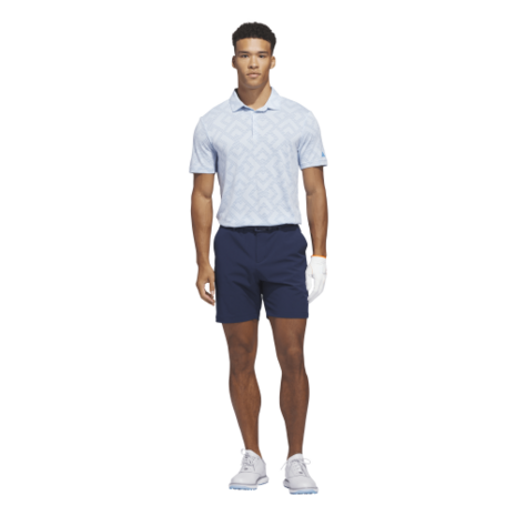 Adidas Ultimate CLSN Jacquard Heren Golfpolo Lichtblauw Blauw