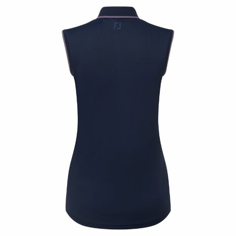 Footjoy Mouwloze Pique Polo Dames Navy