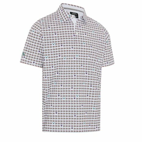 Callaway One Pimento Two Pimento Heren Golfpolo Wit
