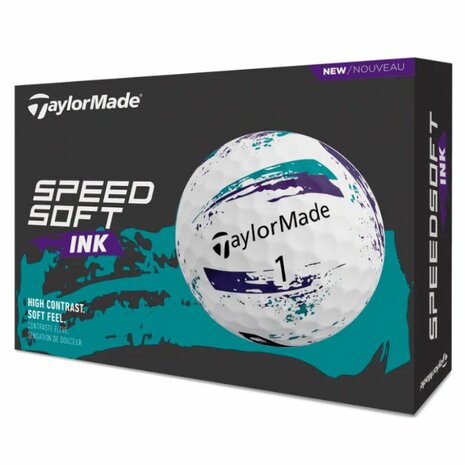 Taylormade Speed Soft USA Ink Golfballen Turquoise Paars