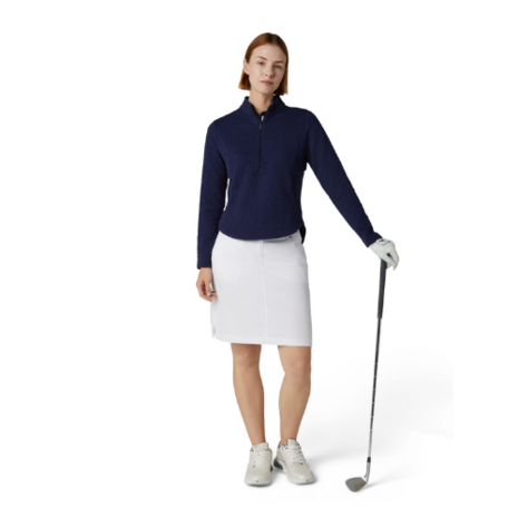 Callaway 1/2 Zip Quilted Knit Pullover Dames Peacoat