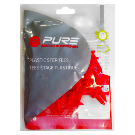 Pure4Golf Plastic Step Tees Rood 31mm