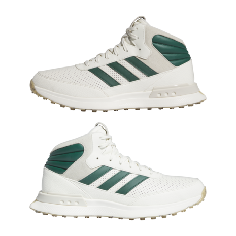 Chaussure de golf Adidas S2G Sl Mid pour Unisex  Blanc cass&eacute; Vert