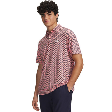 Under Armour Matchplay Polo Crab Print Pink