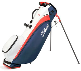 Titleist Players 4 Carbon Standbag Navy Wit Rood