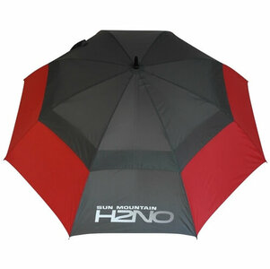 Sun Mountain H2NO Dual Canopy Golf Paraplu Rood Grijs