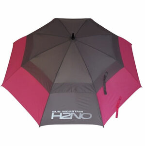 Sun Mountain H2NO Dual Canopy Golf Umbrella Pink Gray