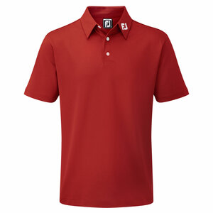 Footjoy Stretch Pique Solid Polo Junior Rood