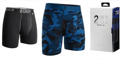 2UNDR Swingshift 2 Pack Black / Camo