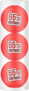 Golfballen Gift Set 65e Verjaardag Rood 