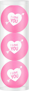 Golf Balls Gift Set I Love You 3 Balls Pink