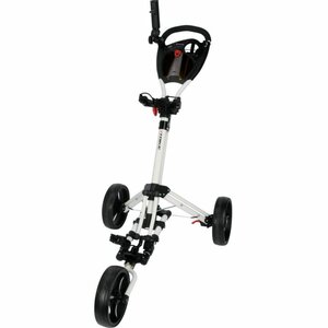 Fastfold HD 3 Wheel Golf Trolley White Including Free Umbrella Holder