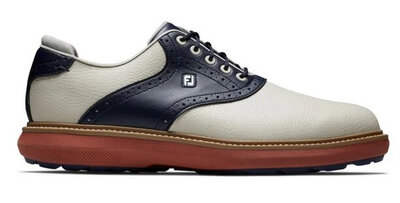Golf Shoes Footjoy Traditions Beige Navy Mens