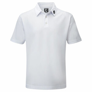 Footjoy Stretch Pique Solid Polo Junior Weiss