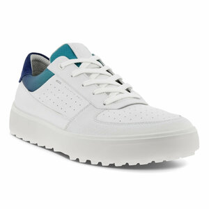 Golf Shoes Ecco M Golf Tray White Blue
