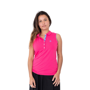 Chiberta Sleeveless Ladies Golf Polo Pink