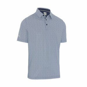 Callaway Mens Golfpolo Tee All Over Print Navy Bright White