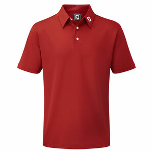 Footjoy Stretch Pique Solid Polo Rood