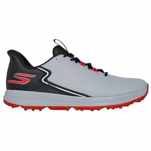 Skechers Go Golf Elite 6 Heren Golfschoenen Grijs Zwart Rood