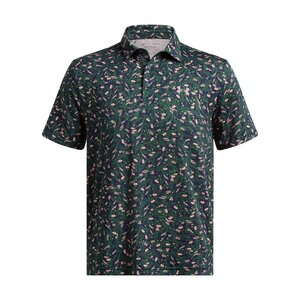 Under Armour Herren Playoff Golfpolo 3.0 Printed-Midnight Navy Forest Green