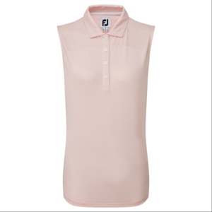 Footjoy Mesch Back Lisle Sleeveless Polo Pink