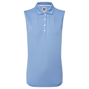Footjoy Mesch Back Lisle Sleeveless Polo Blue