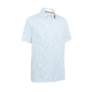 Callaway Warped Gingham Print Polo Hommes Bright White