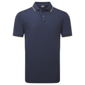 Footjoy Stretch Pique Men's Polo Shirt Navy/Taxi