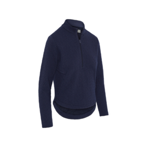 Callaway 1/2 Zip Pull-over Matelassé en Maille Femme Peacoat