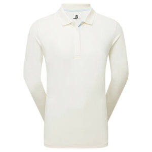 Footjoy ThermoSeries Long Sleeve Golf Polo Off White