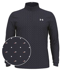 Under Armor Men's Playoff Printed 1/4 Zip Navy White Steel