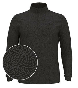 Under Armor Heren Playoff Printed 1/4 Zip Black Castlerock