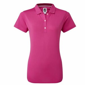 Footjoy Stretch Pique Solid Golf Polo Damen Fuchia