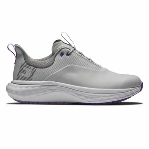 Chaussures de golf pour femmes Footjoy Quantum Gris Blanc Violet