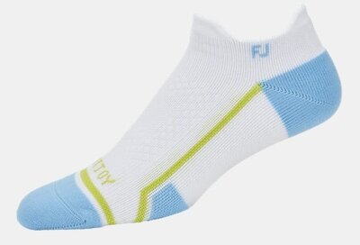 Footjoy Tech D.R.Y. Roll Tab Ladies Blanc Turquoise Lime 37-40