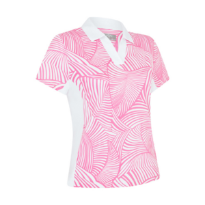 Callaway Stencil Floral Polo Femme Rose Small