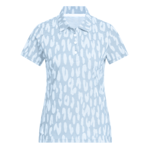 Adidas W Ultimate Jaquard Dames Polo Lichtblauw