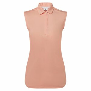 Footjoy Mouwloze Dames Polo Lisle Papaya