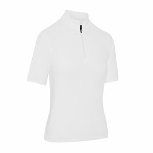 Callaway Rip Play Korte Mouw Mock Shirt Wit
