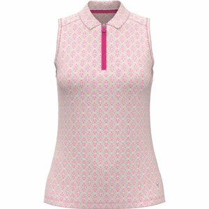 Callaway Premium  Opti Dri Mouwloze Polo Pink Beige