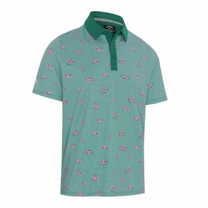 Callaway Azalea Gingham Print Golfpolo Galapagos Green