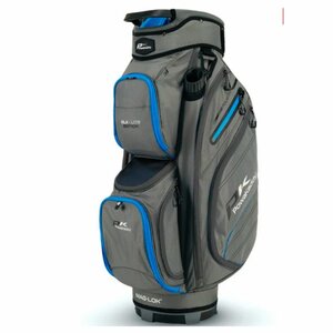Powakaddy Cartbag DLX Lite Gun Metal Blue Trim