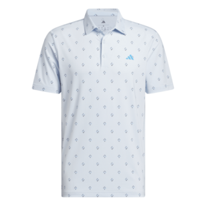 Adidas Ultimate Essence Print Climacool Herren-Golfpolo Hellblau
