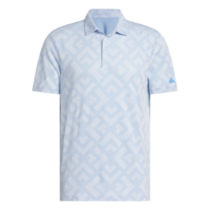 Adidas Ultimate CLSN Jacquard Herren-Golfpolo Hellblau