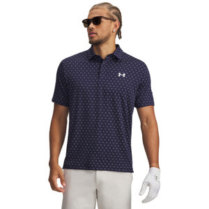 Under Armour Heren Playoff Golf Polo 3.0 Printed Micro Flower Navy