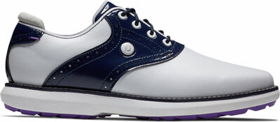 Chaussures De Golf Femme Footjoy Traditions Blanc Marine Sans Crampons