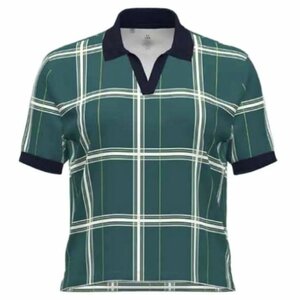 Armour Dry Johnny Collar Prt Polo-Rack Green - Midnight Navy