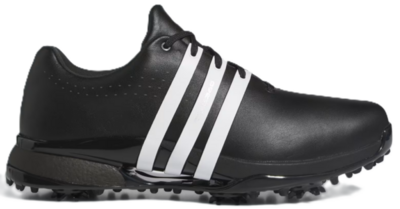 Chaussures de golf Adidas Tour360 24 noir blanc coupe large pour hommes